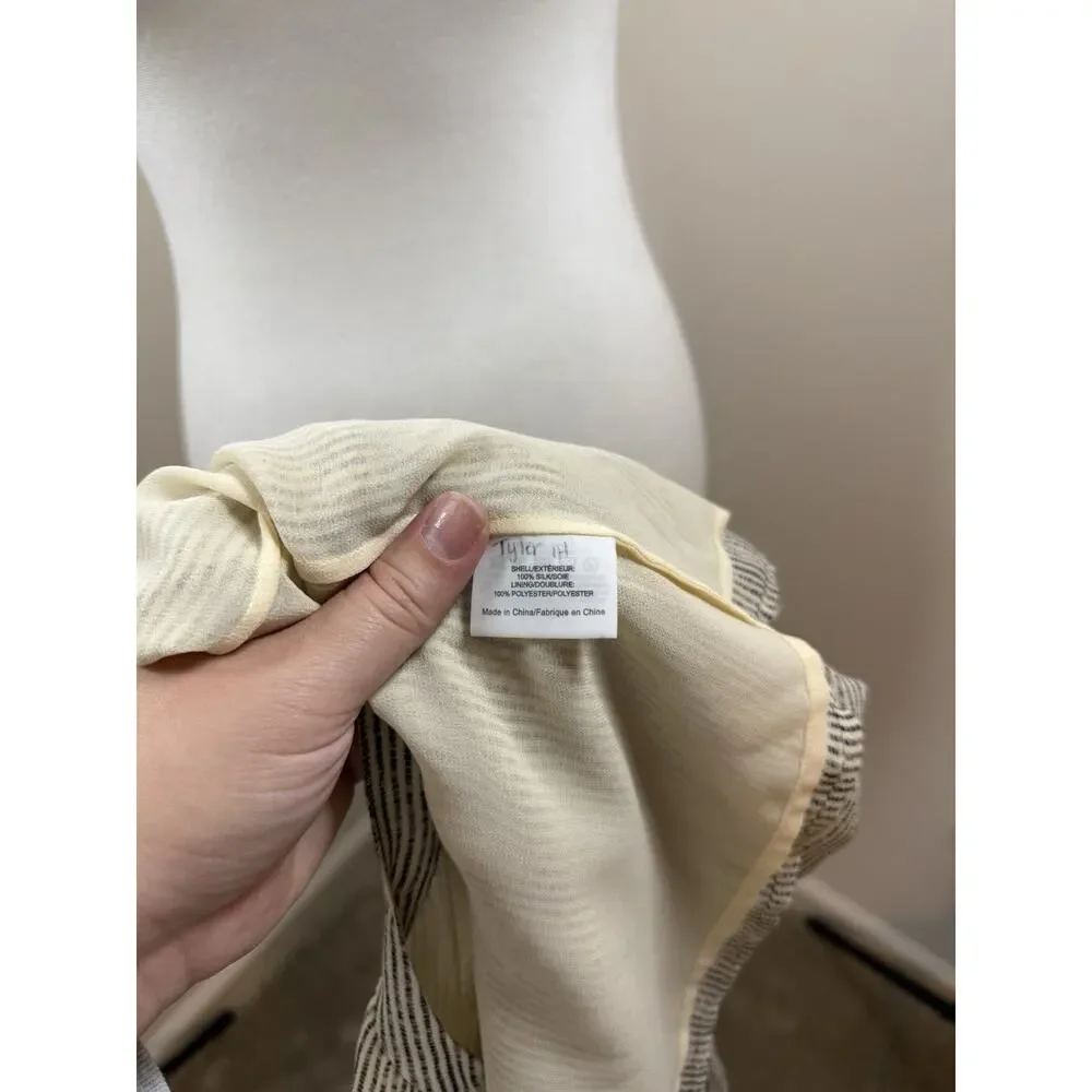 Tory Burch Women's Long Sleeve Blouse Size 4 Silk Ruffle Business Causal Office